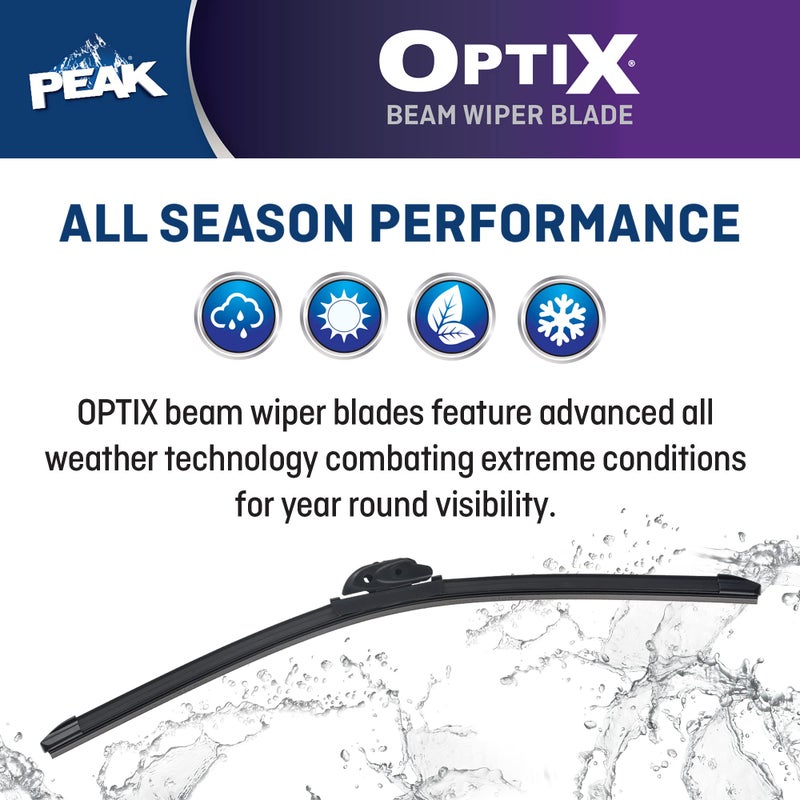 PEAK Optix Beam Wiper Blade, All-Weather Windshield Wiper Blade, Auto Replacement Part, 22", Pack of 1 - Image 4